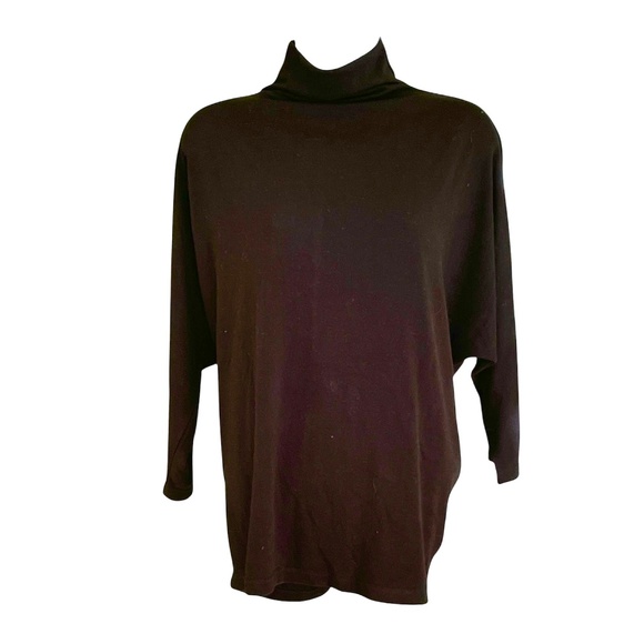 NWT Chaps black funnel neck loose fit sweater, size medium. - Picture 1 of 4